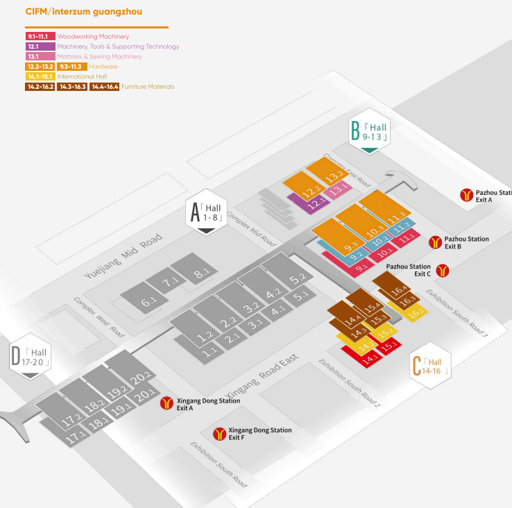 2026 CIFF Guangzhou Furniture Halls & Maps